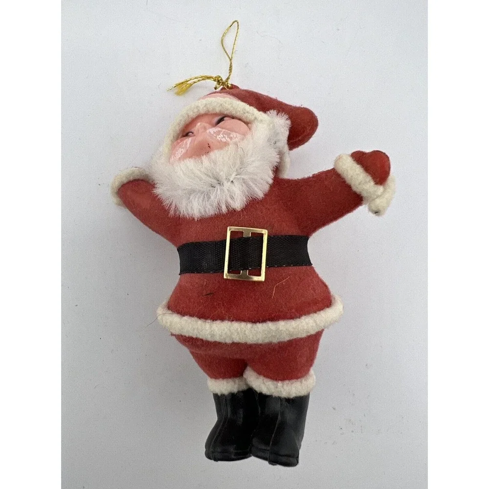 Vintage Home Decorative Happy Holidays Christmas Santa Claus Ornament - 3.5